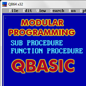 modular programming in QBASIC